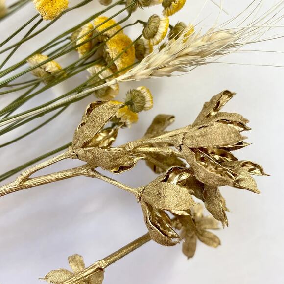 Gold and Yellow Mixed Bouquet | Dried Flower Arrangement - Picture 3 of 7